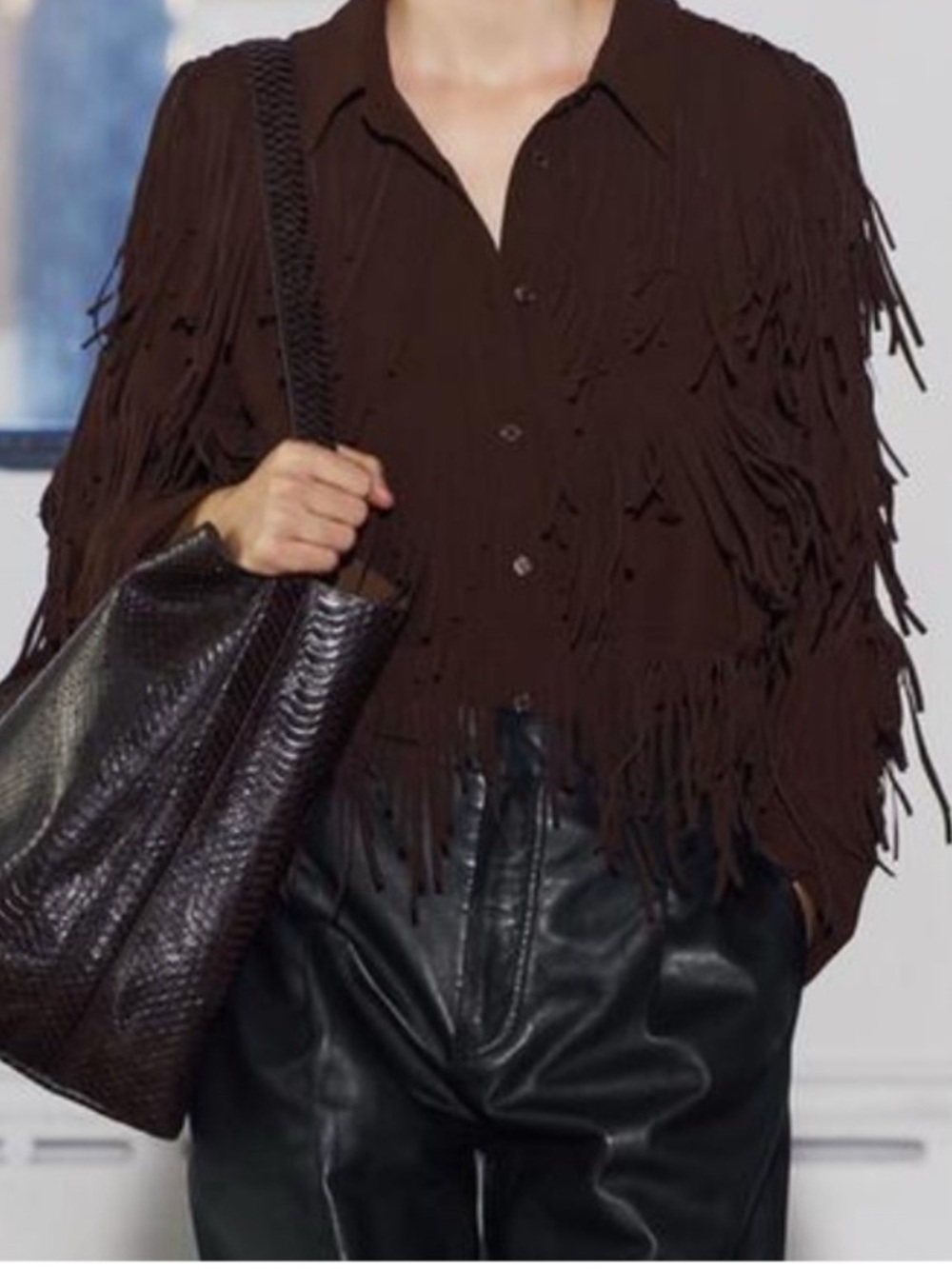 NWT ZARA BOHO FRINGE JACKET - Picture 6 of 9
